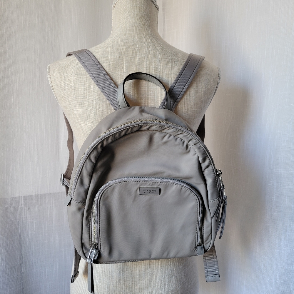 Kate Spade Dawn medium size backpack in light gray